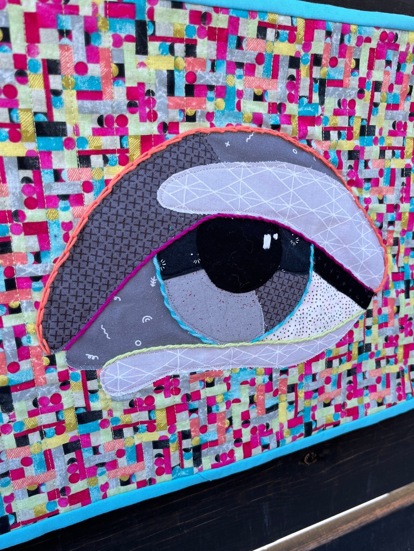 Black and White Eye Original Quilt