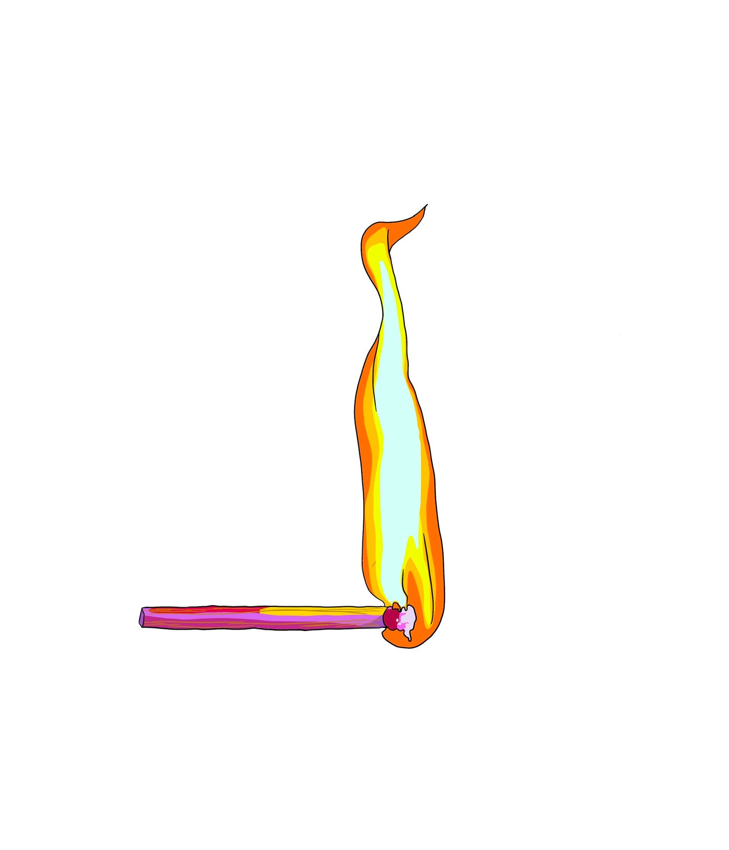 Lit Match Mini Sticker