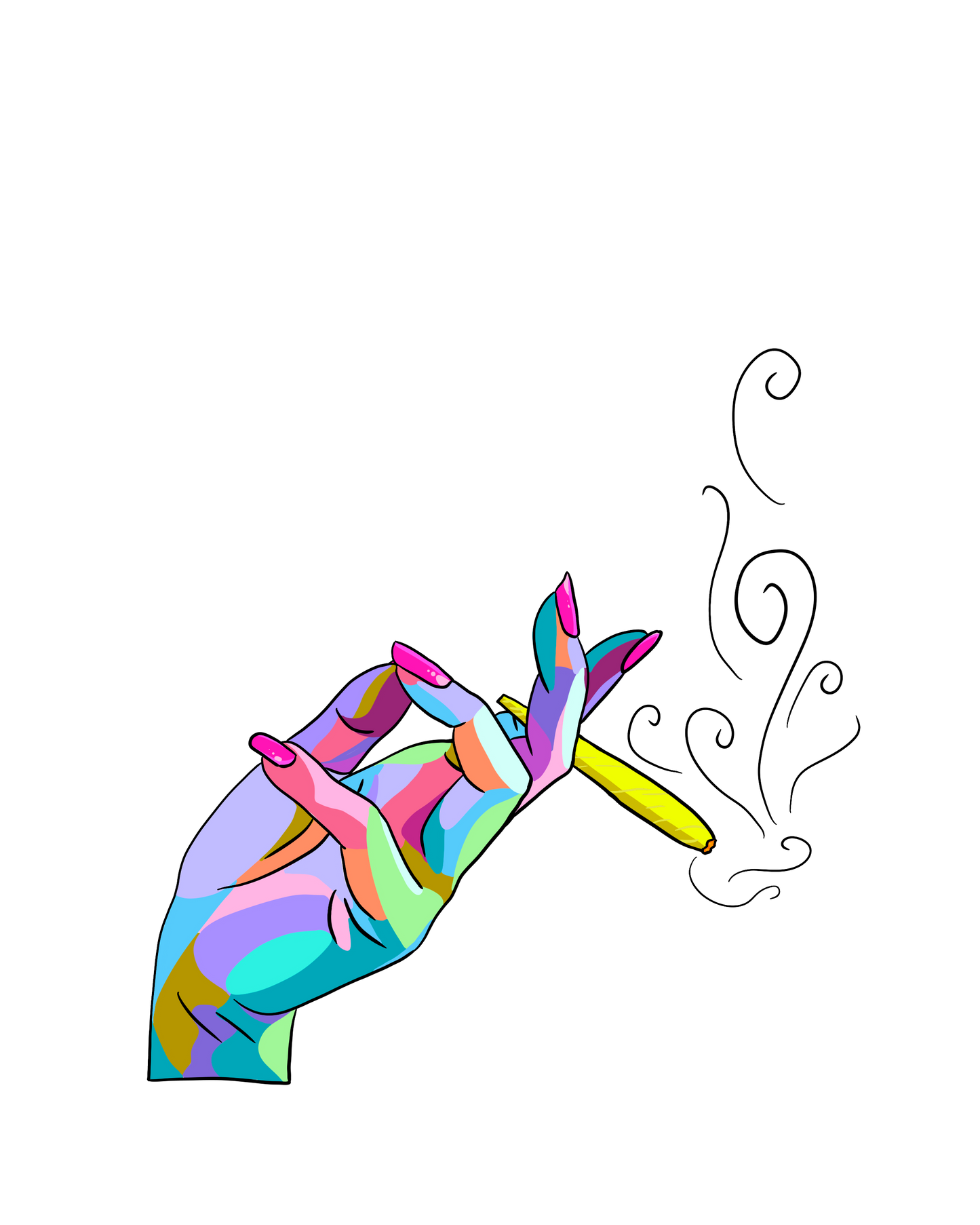 Smoking Hand Sticker