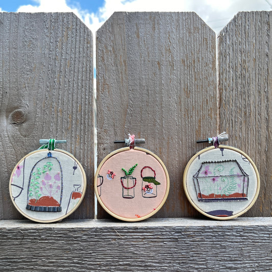 3" Beaded Hoop