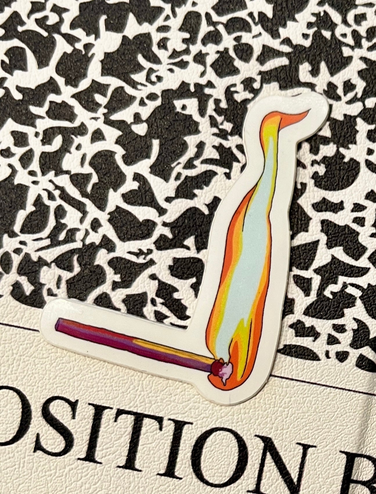 Lit Match Mini Sticker