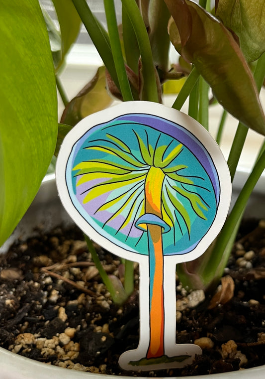 Umbrella Mushroom Sticker