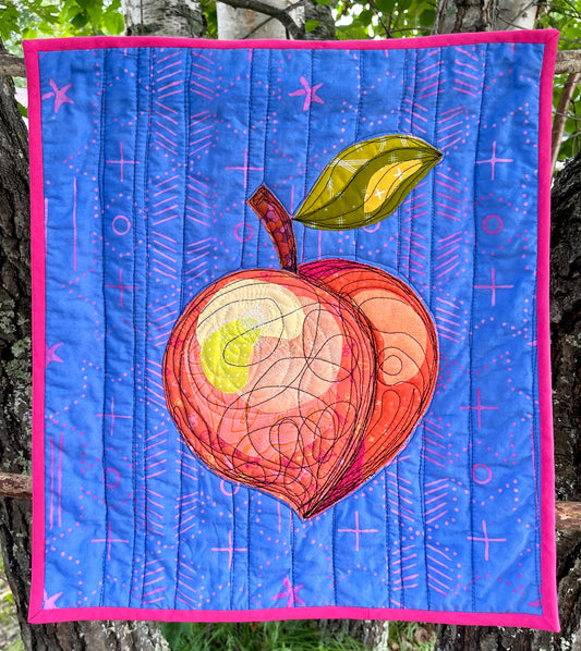 Scribble Peach Original Quilt