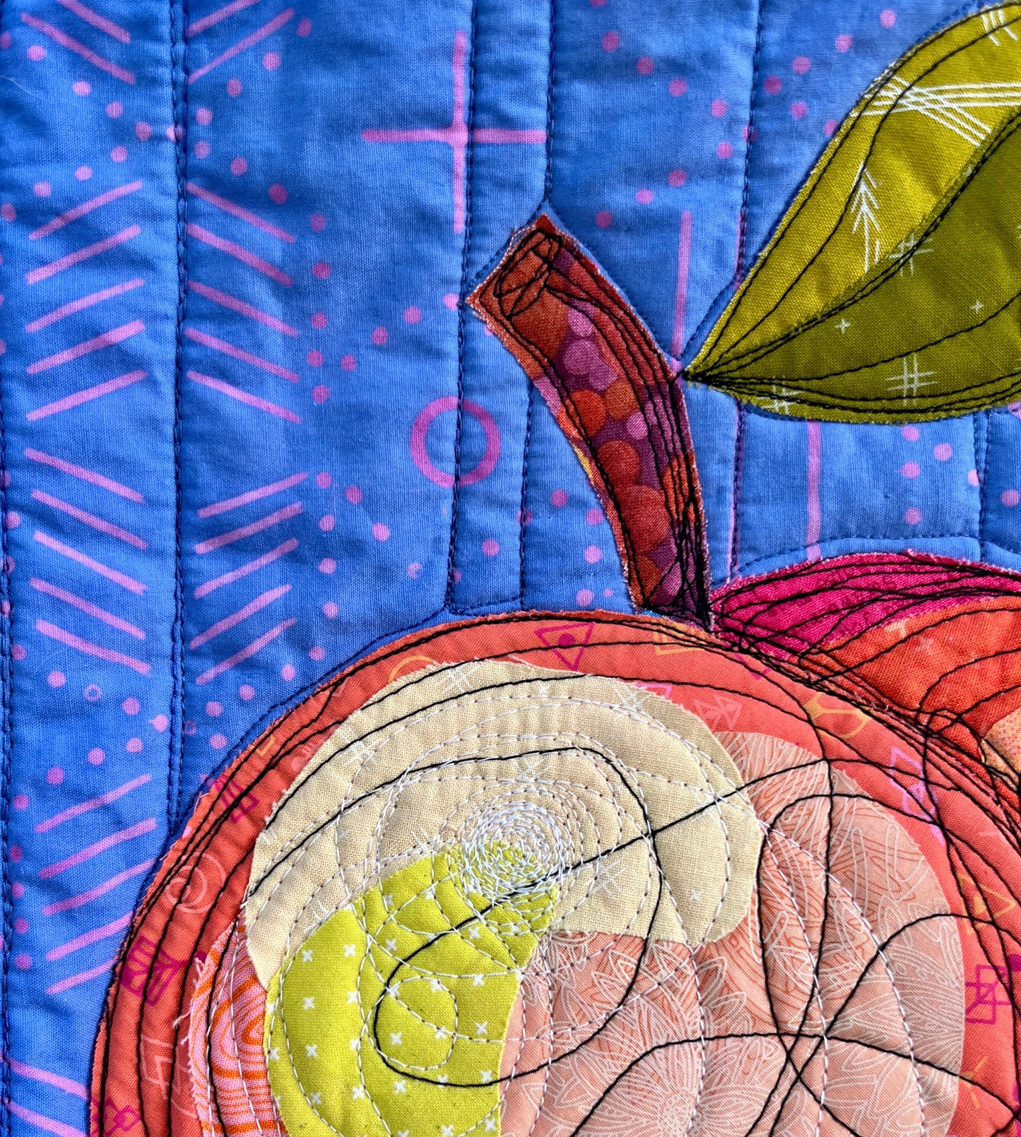 Scribble Peach Original Quilt