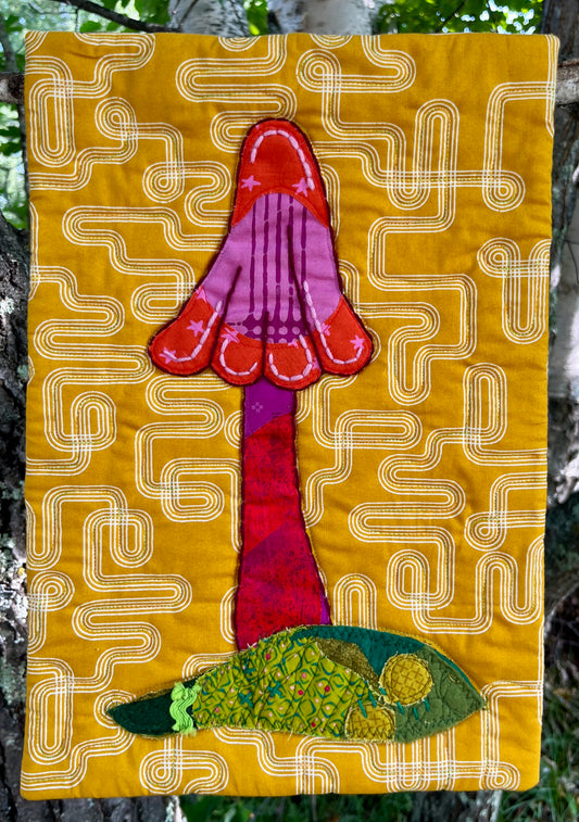 Red Capped Mushroom Original Quilt
