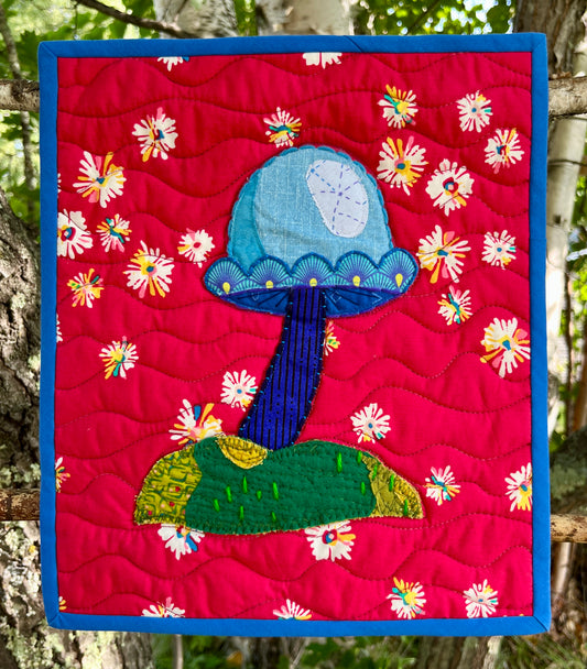 Blue Neptune Mushie Original Quilt