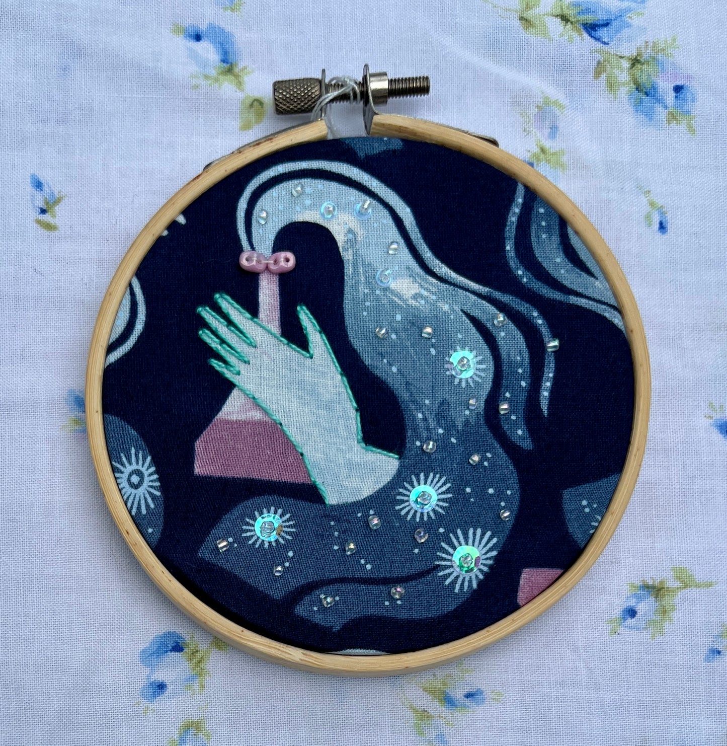Science! Beaker Beaded Hoop