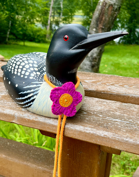 Purple Flower Bolo Tie