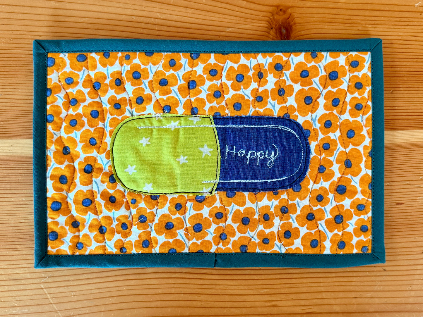 Happy Pill Mug Rug