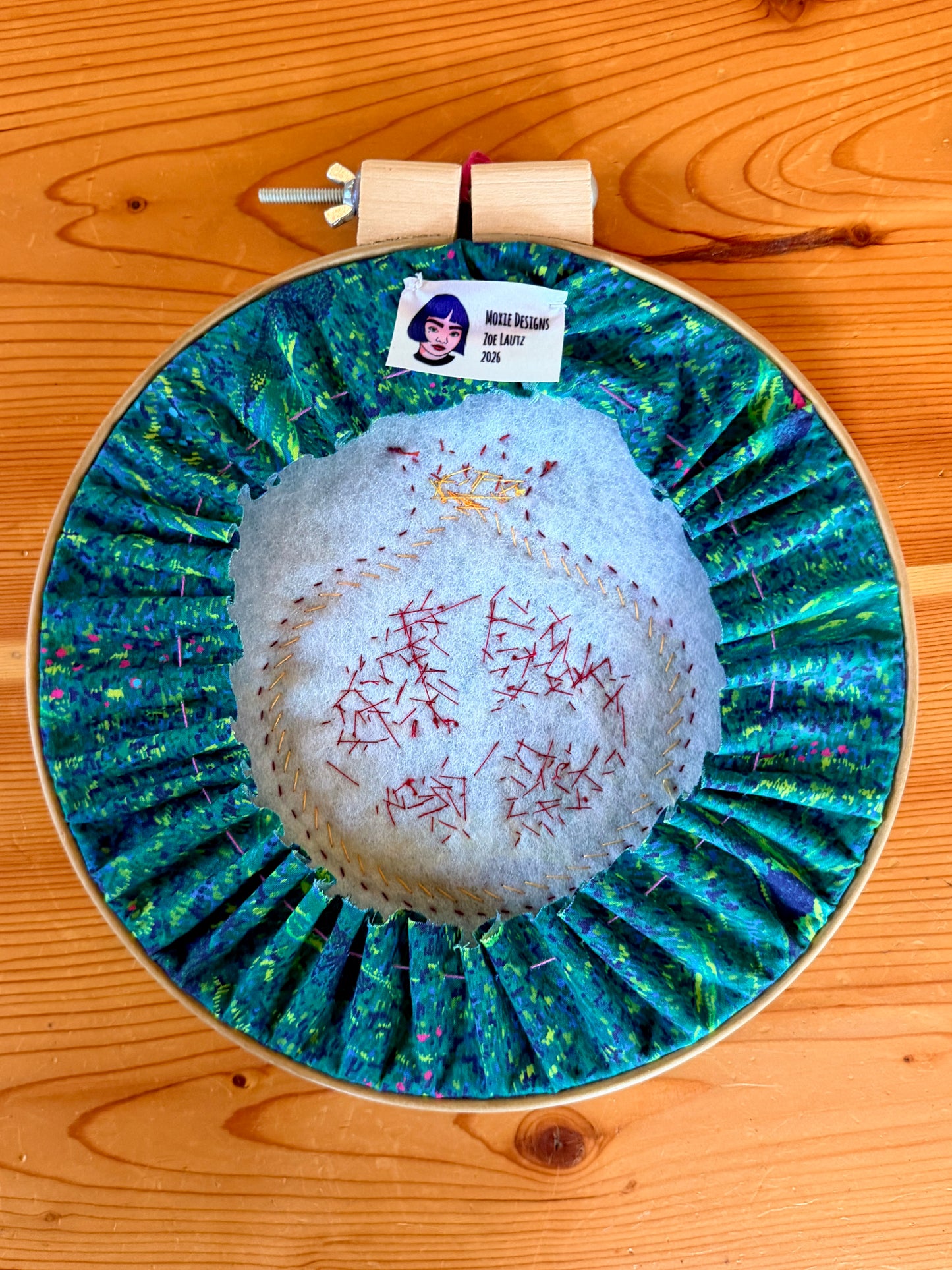 Pomegranate Beaded Hoop