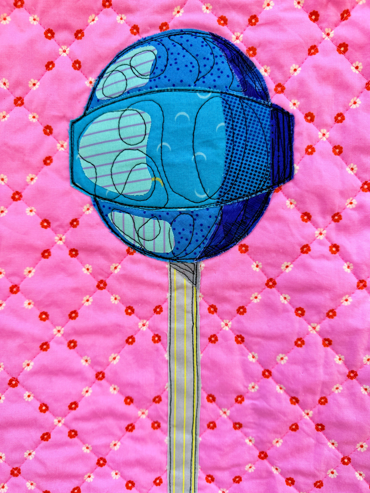 Blue Raspberry Lollipop Original Quilt