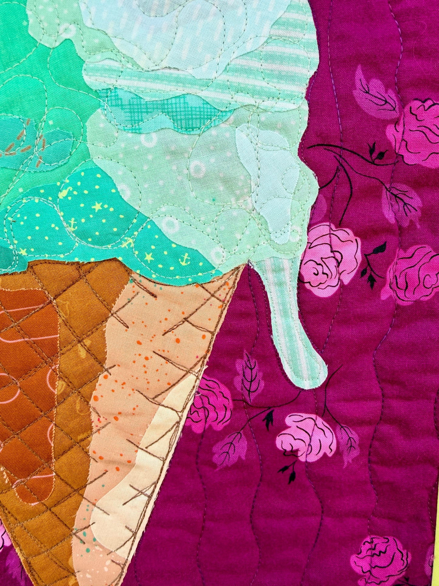 Pistachio Ice Cream Cone Original Quilt