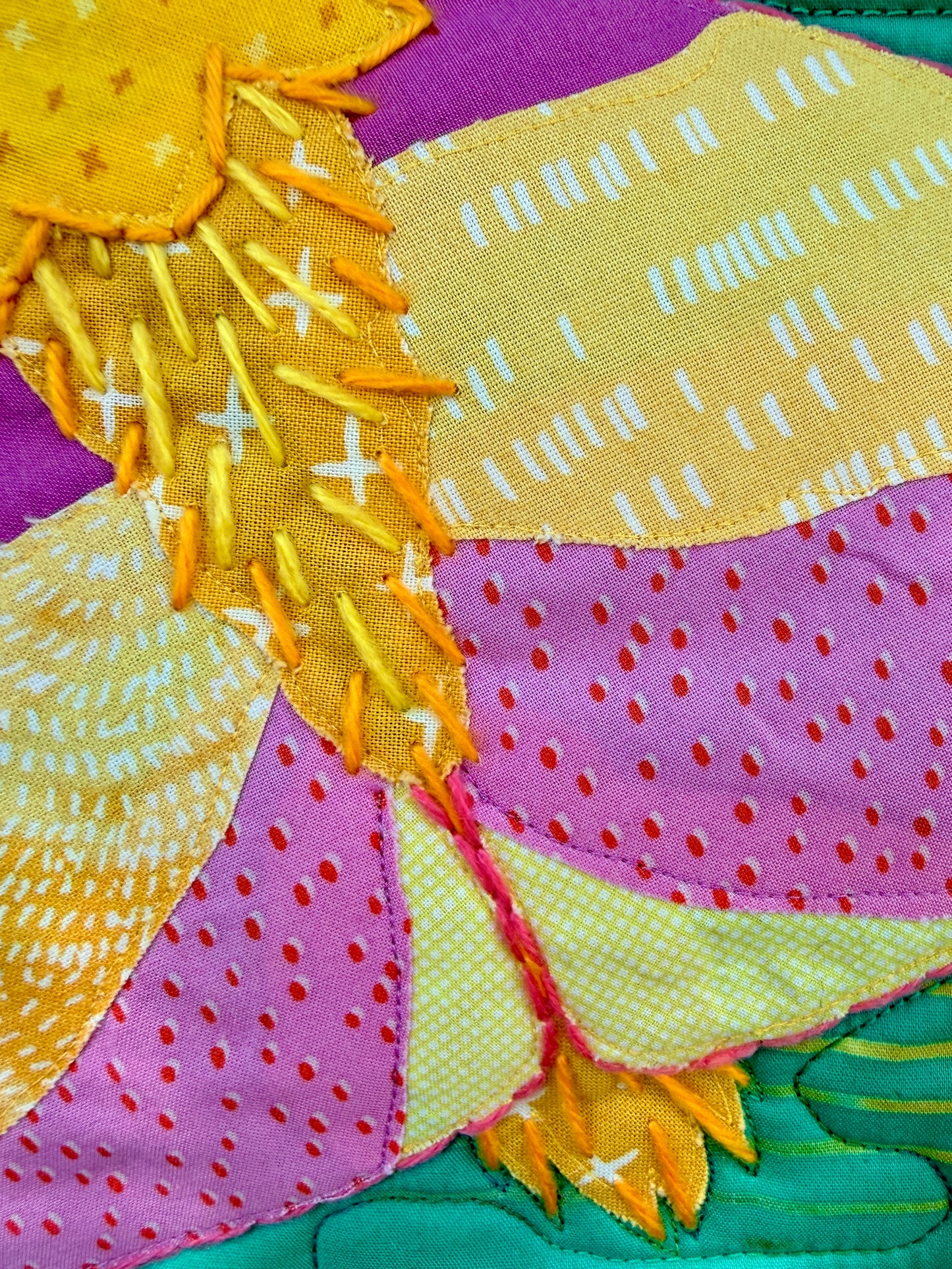 Rosy Maple Moth Original Quilt