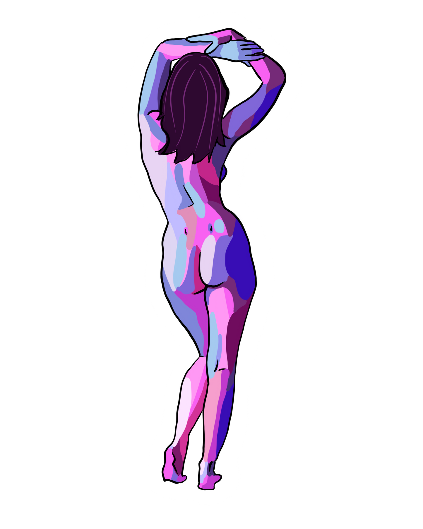 Purple Nude Sticker