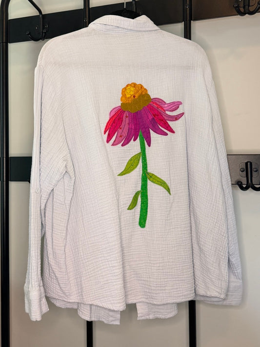 Upcycled Coneflower Shirt