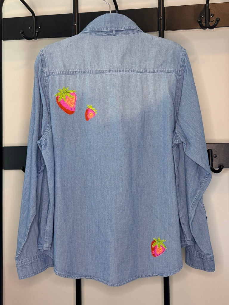 Upcycled Strawberry Shirt