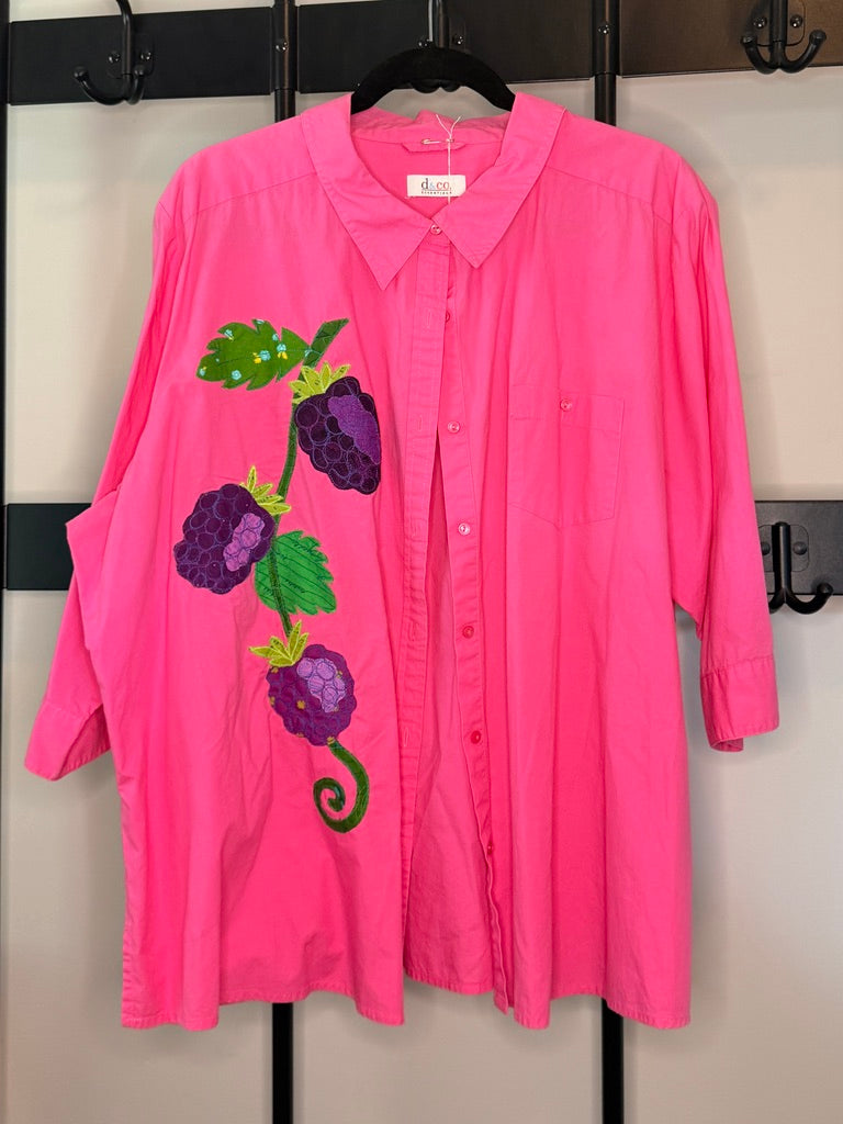 Upcycled Blackberry Shirt