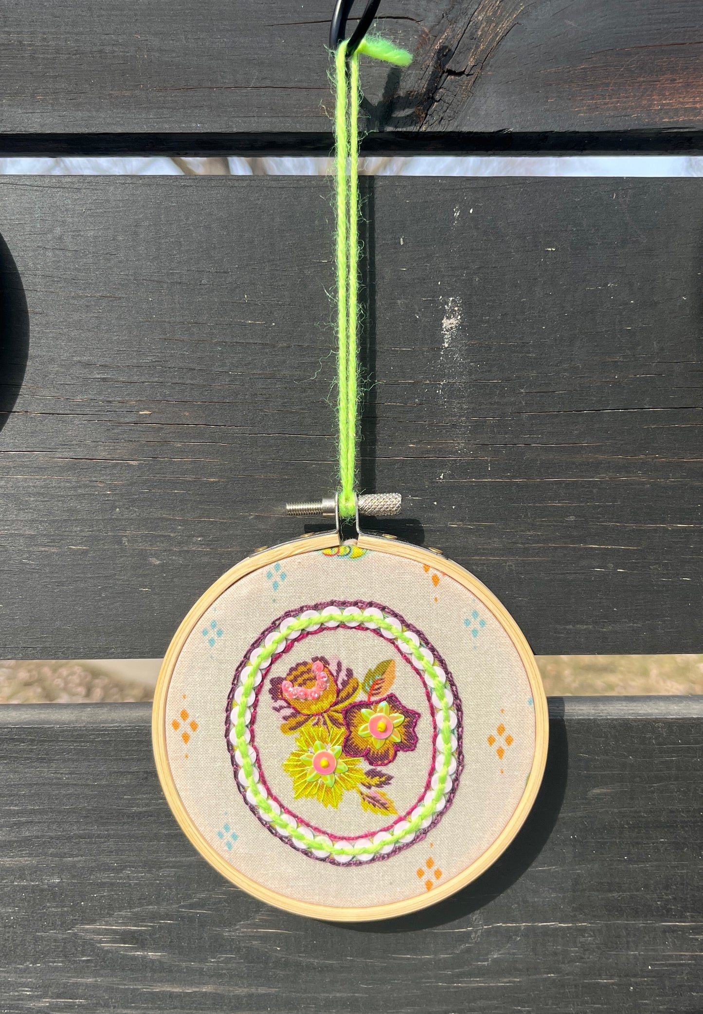 4" Beaded Hoop