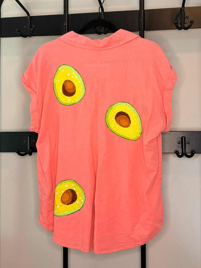 Upcycled Avocado Shirt