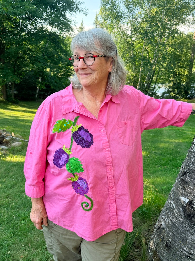 Upcycled Blackberry Shirt
