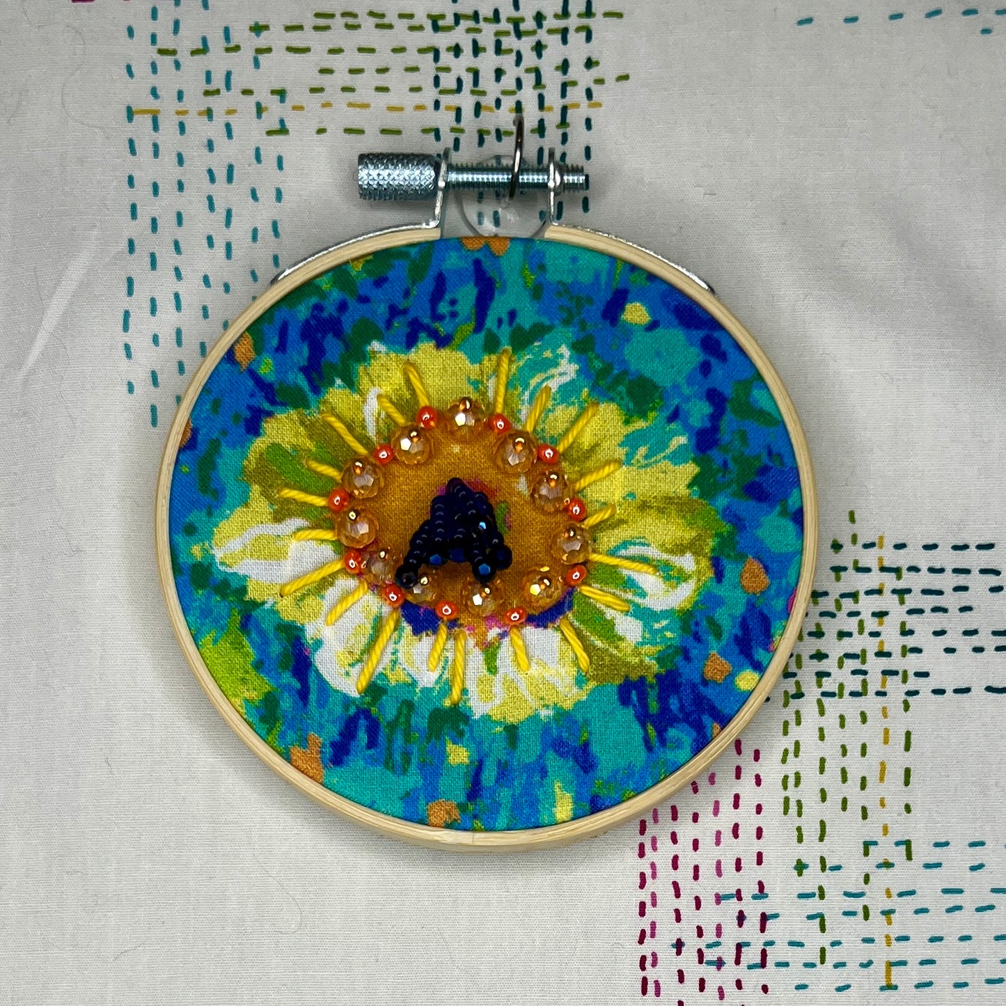 3" Beaded Hoop