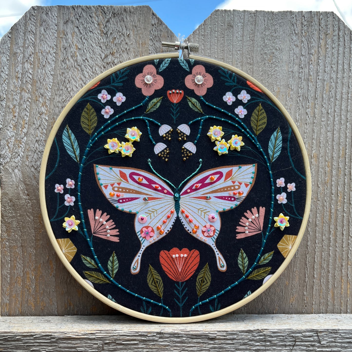 Folk Butterfly Hoop