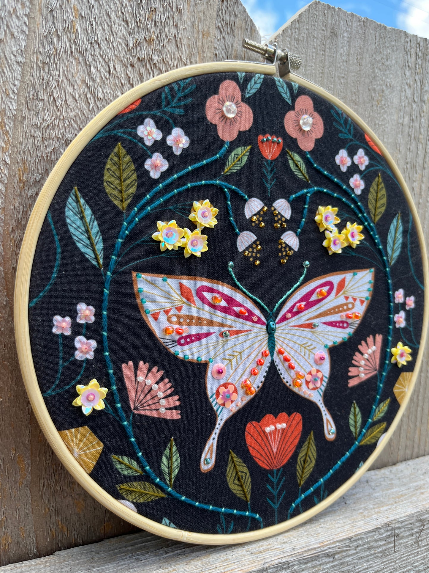 Folk Butterfly Hoop