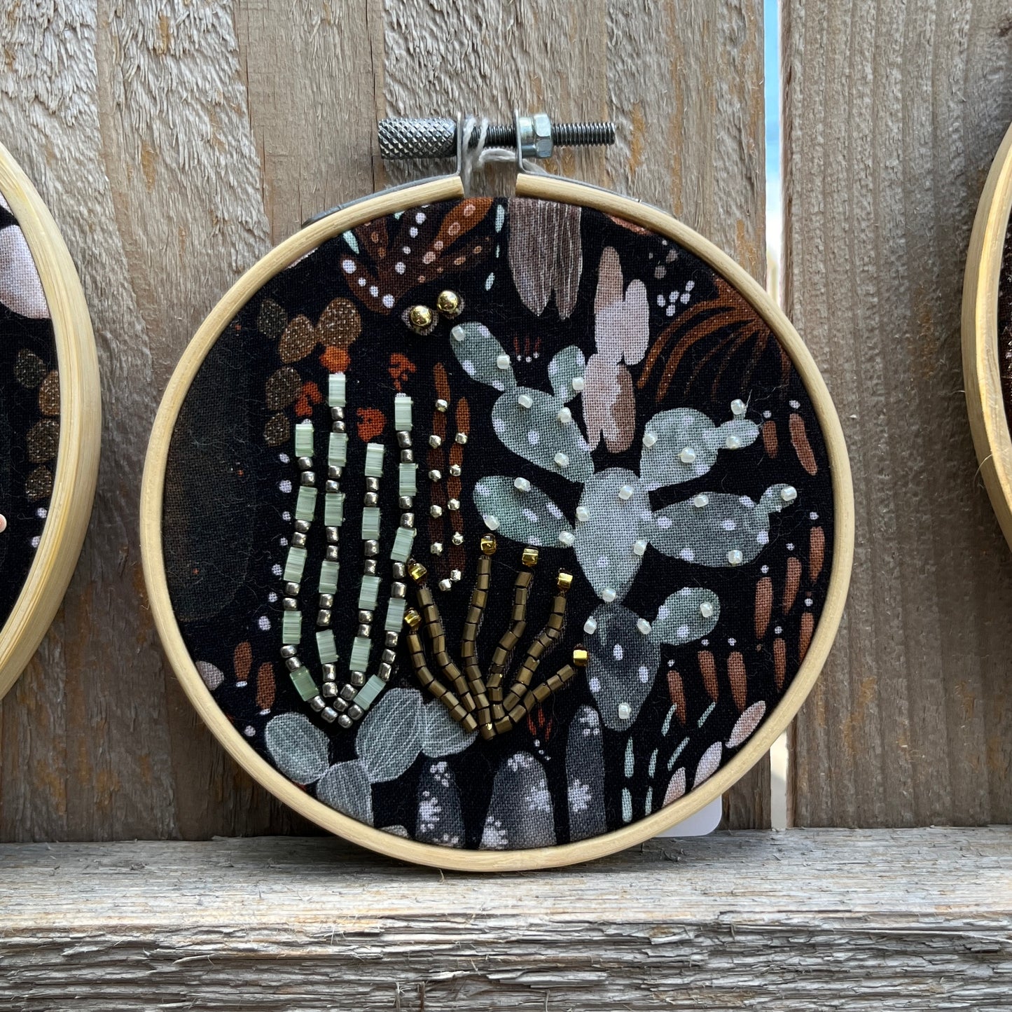 Cacti Beaded Hoops