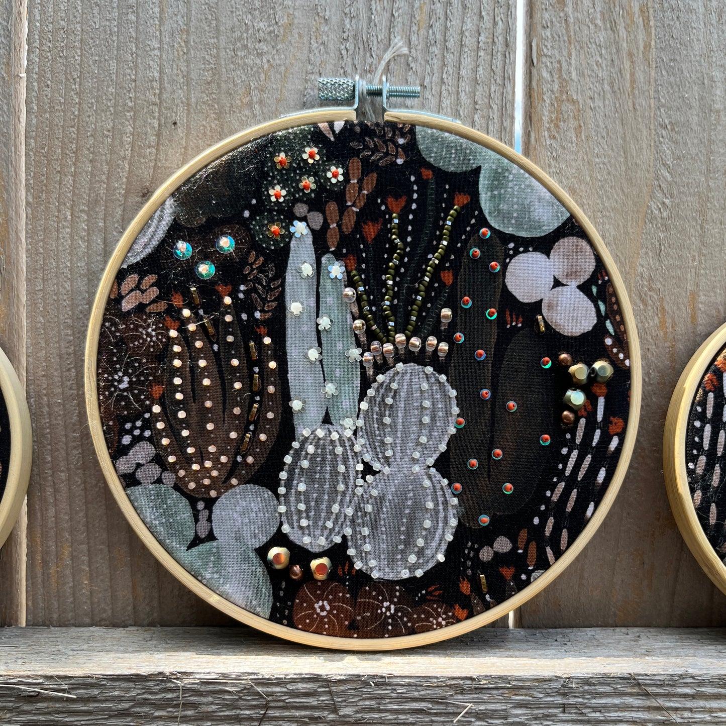 Cacti Beaded Hoops