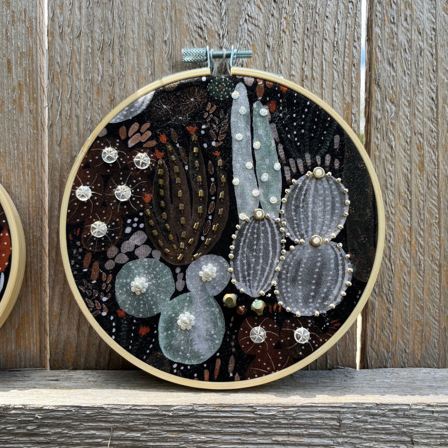 Cacti Beaded Hoops