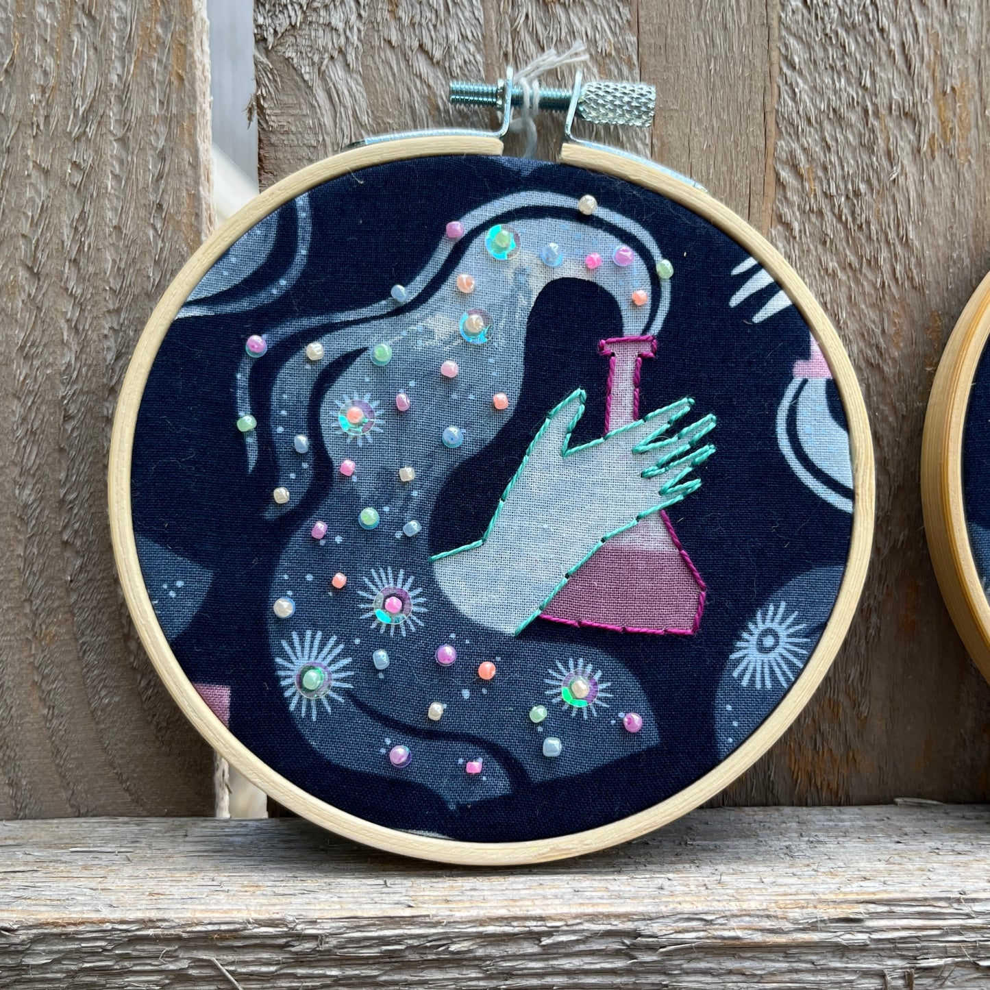 Science! Beaker Beaded Hoop