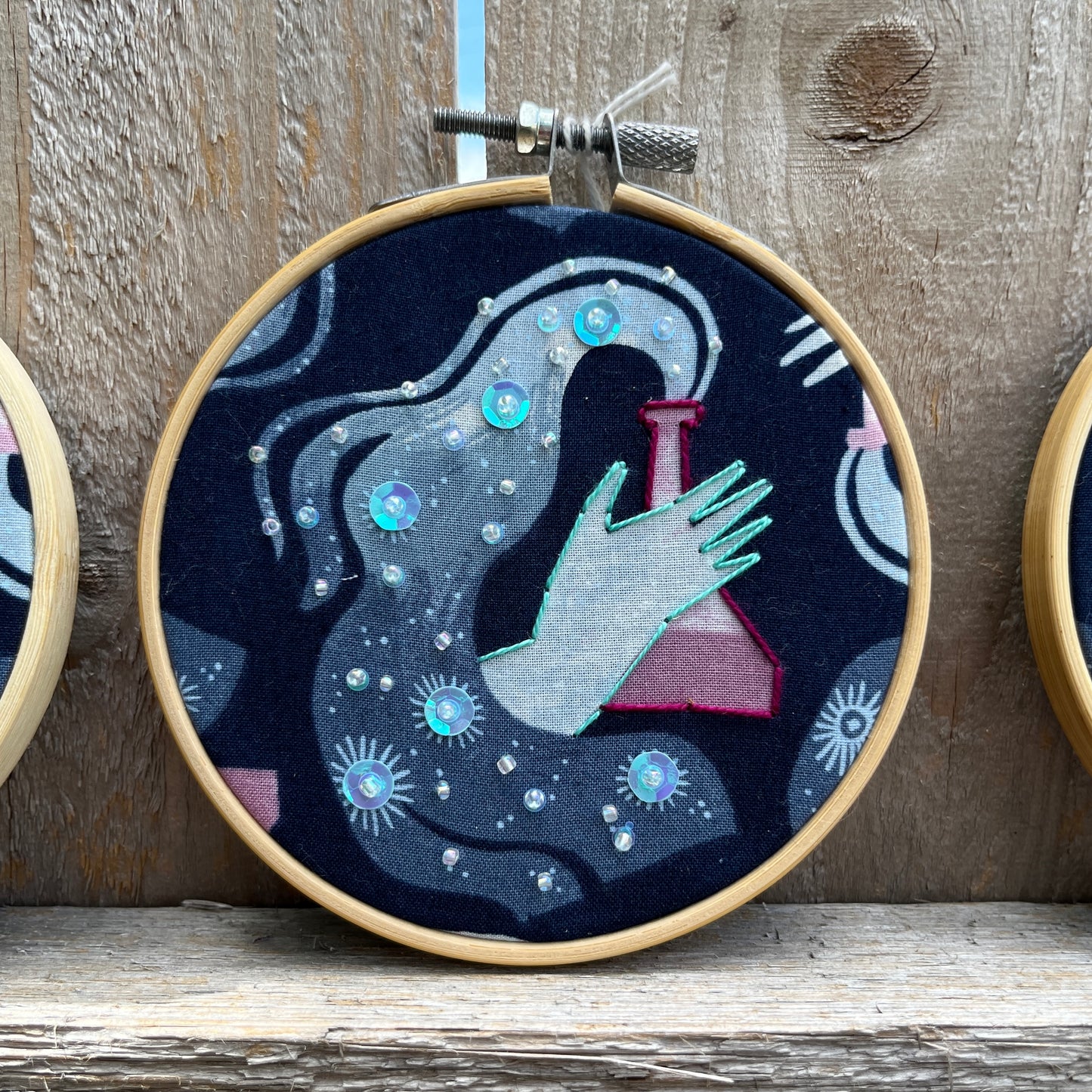 Science! Beaker Beaded Hoop