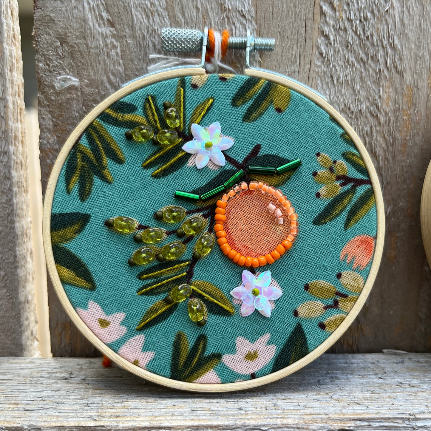 3" Beaded Hoop