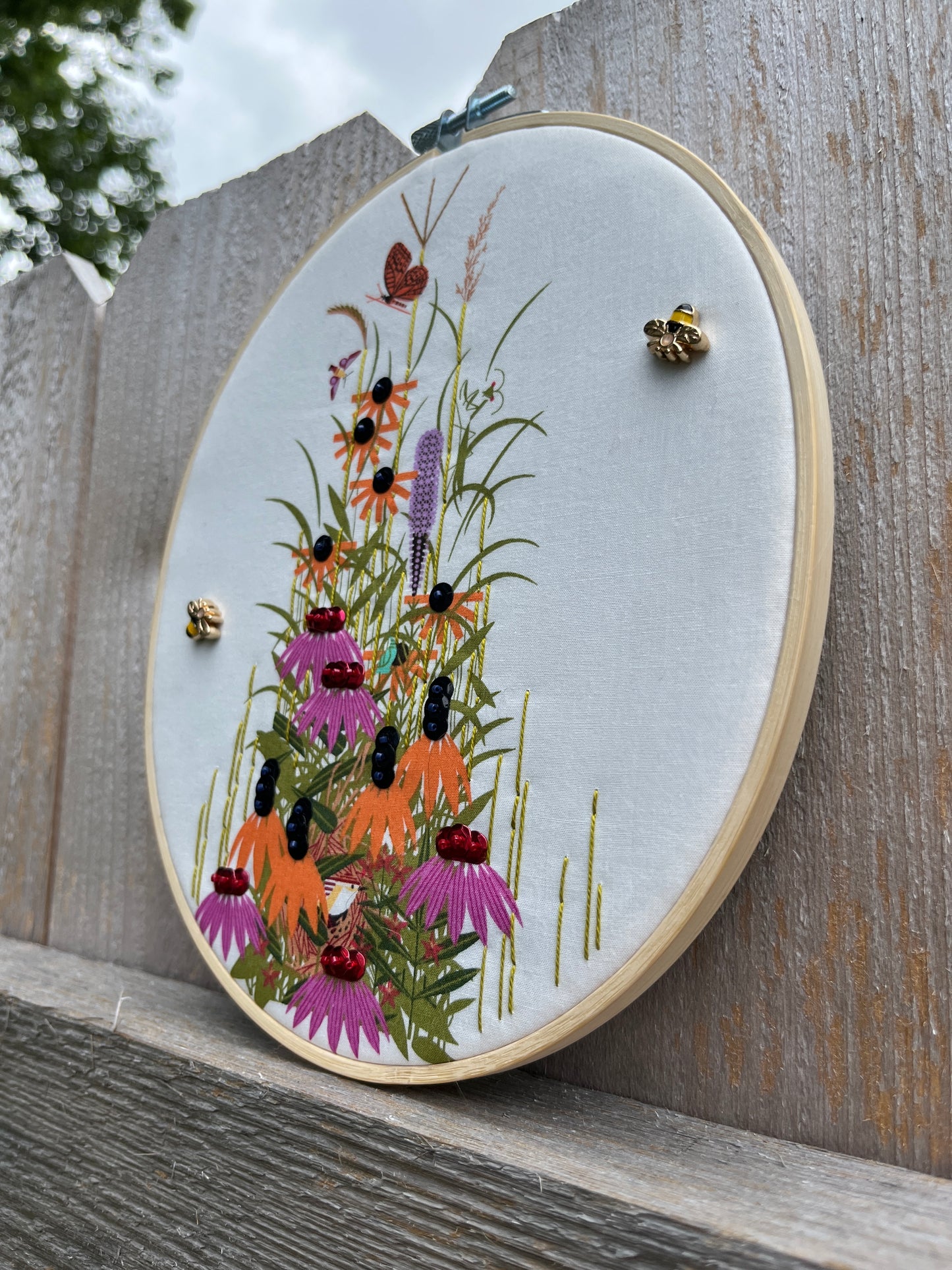 Wildflower Oval Hoop