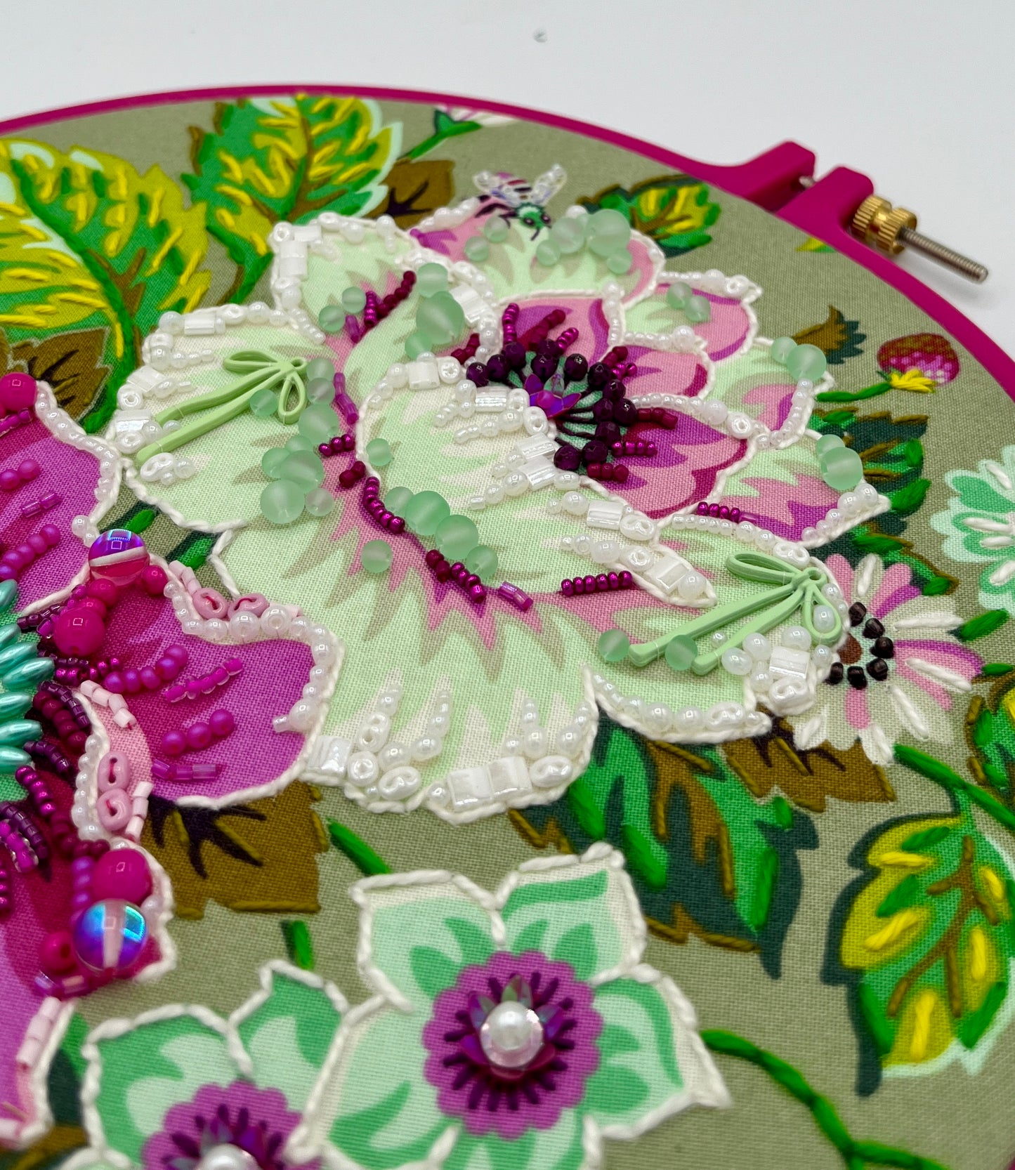 Bow-tiful Bouquet Beaded Hoop