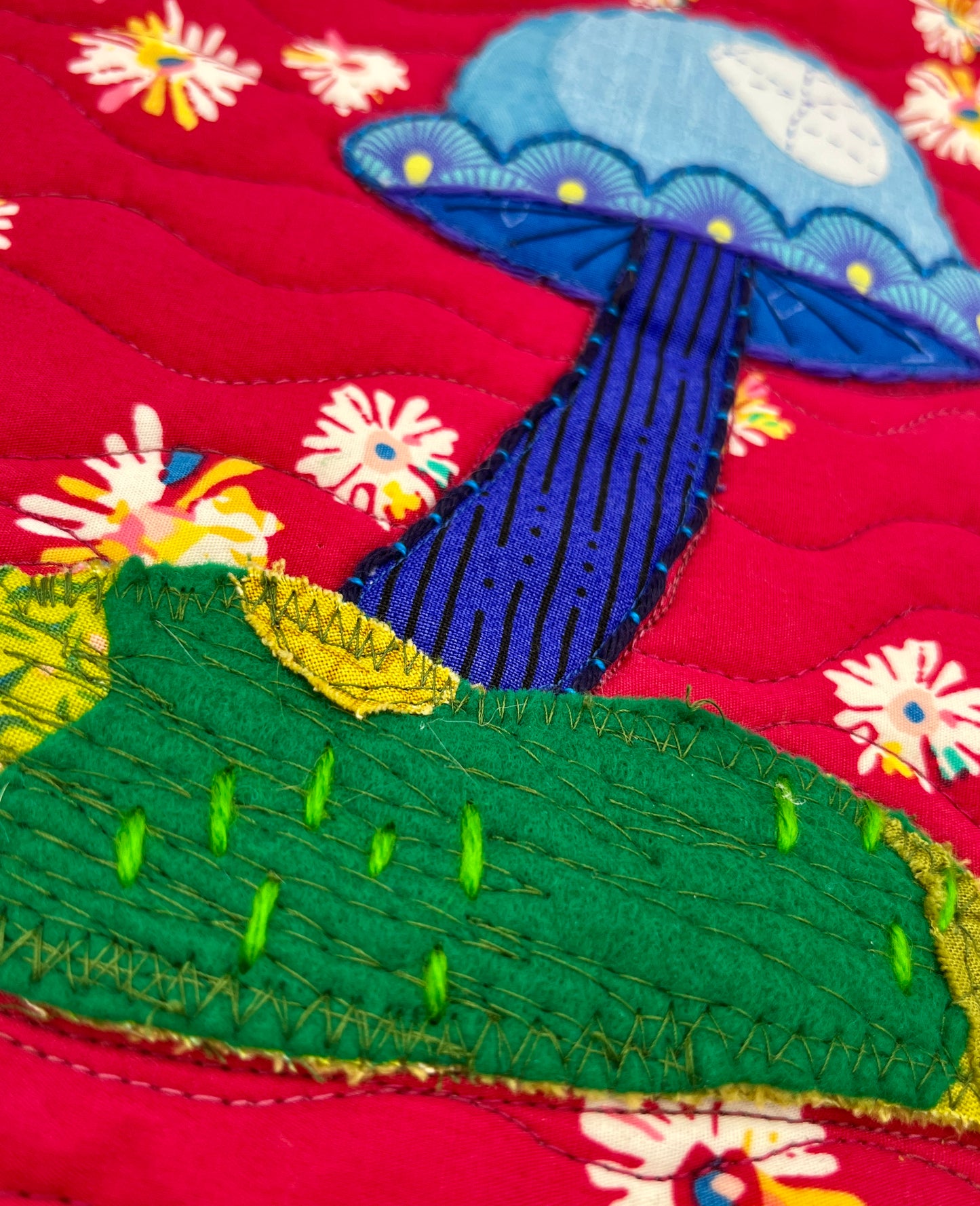 Blue Neptune Mushie Original Quilt