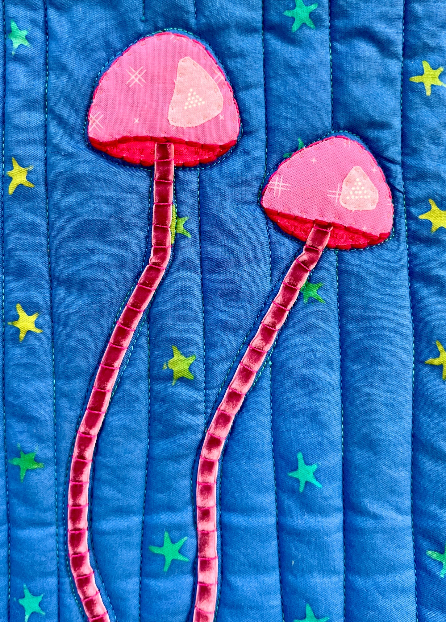 Pink Mushie Trio Original Quilt