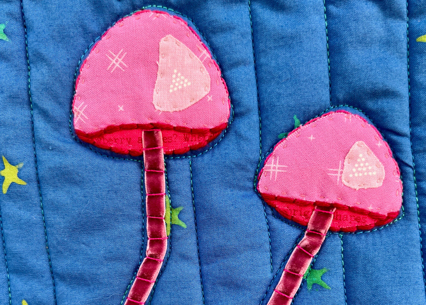 Pink Mushie Trio Original Quilt