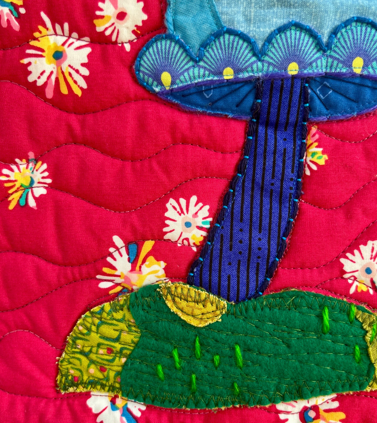 Blue Neptune Mushie Original Quilt