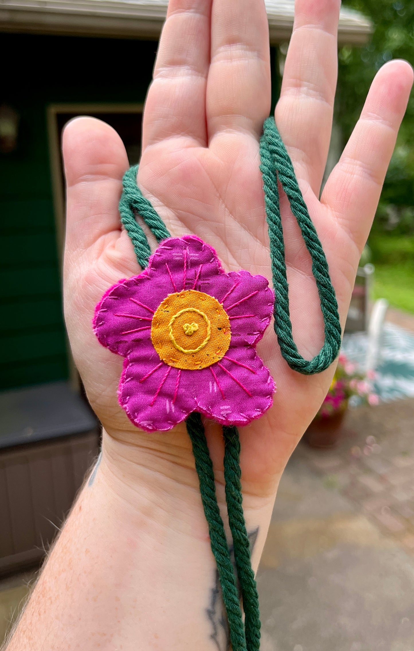 Purple Flower Bolo Tie