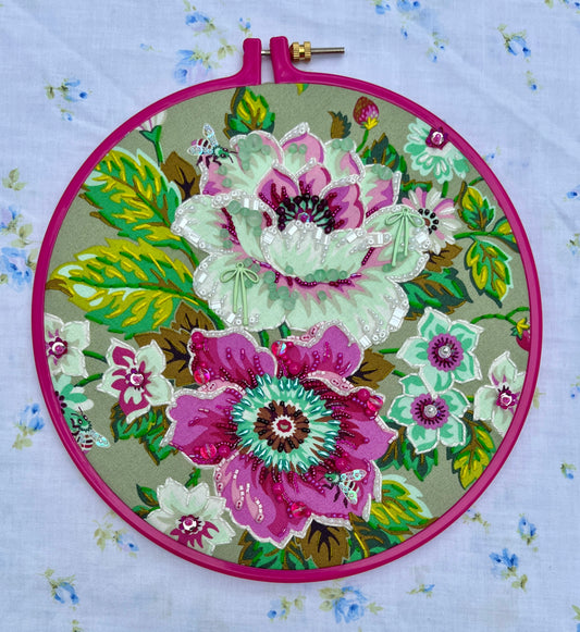 Bow-tiful Bouquet Beaded Hoop