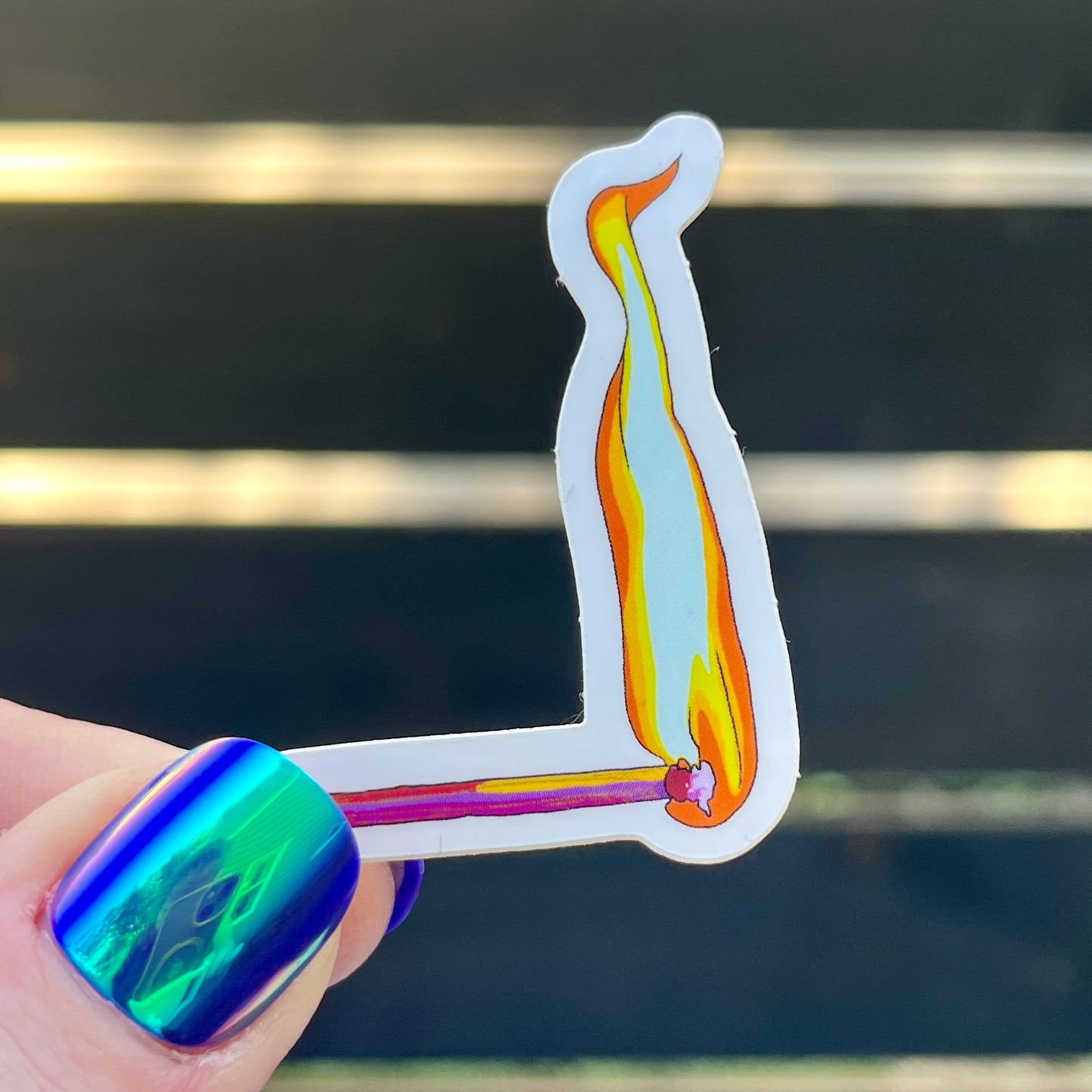 Lit Match Mini Sticker