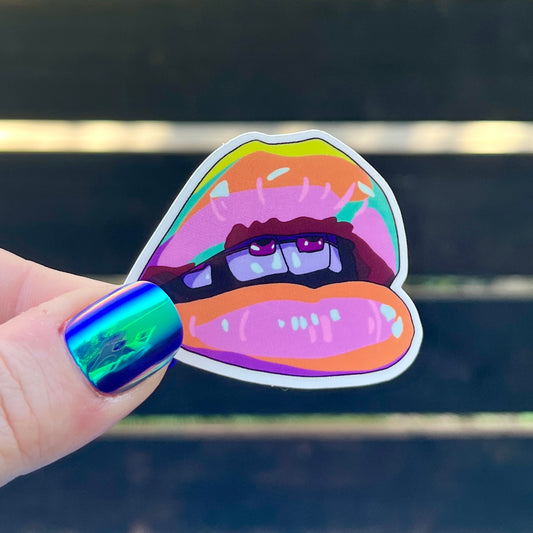 Braces Lips Mini Sticker