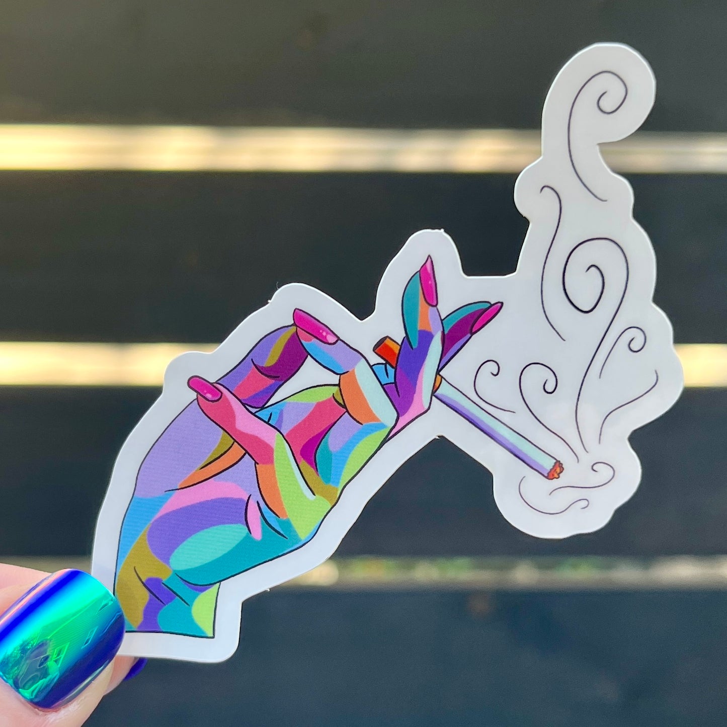 Smoking Hand Sticker
