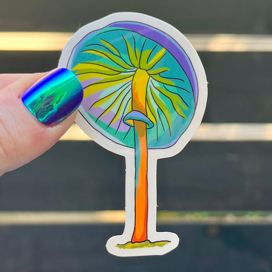 Umbrella Mushroom Sticker