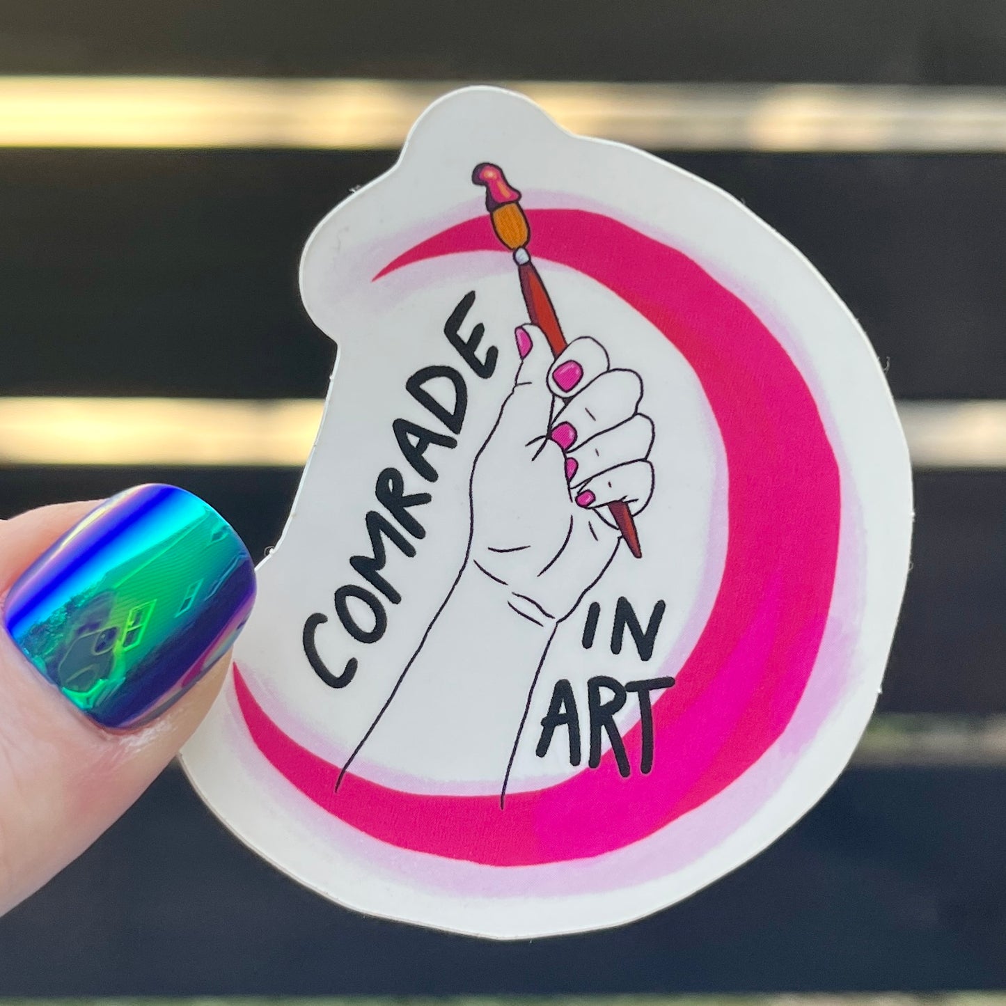 "Comrade in Art" Sticker