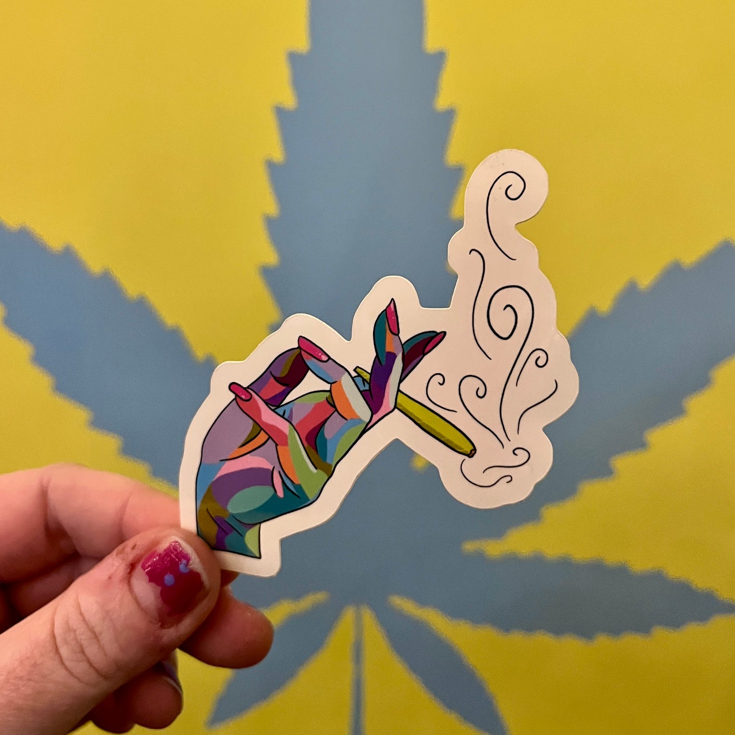 Smoking Hand Sticker