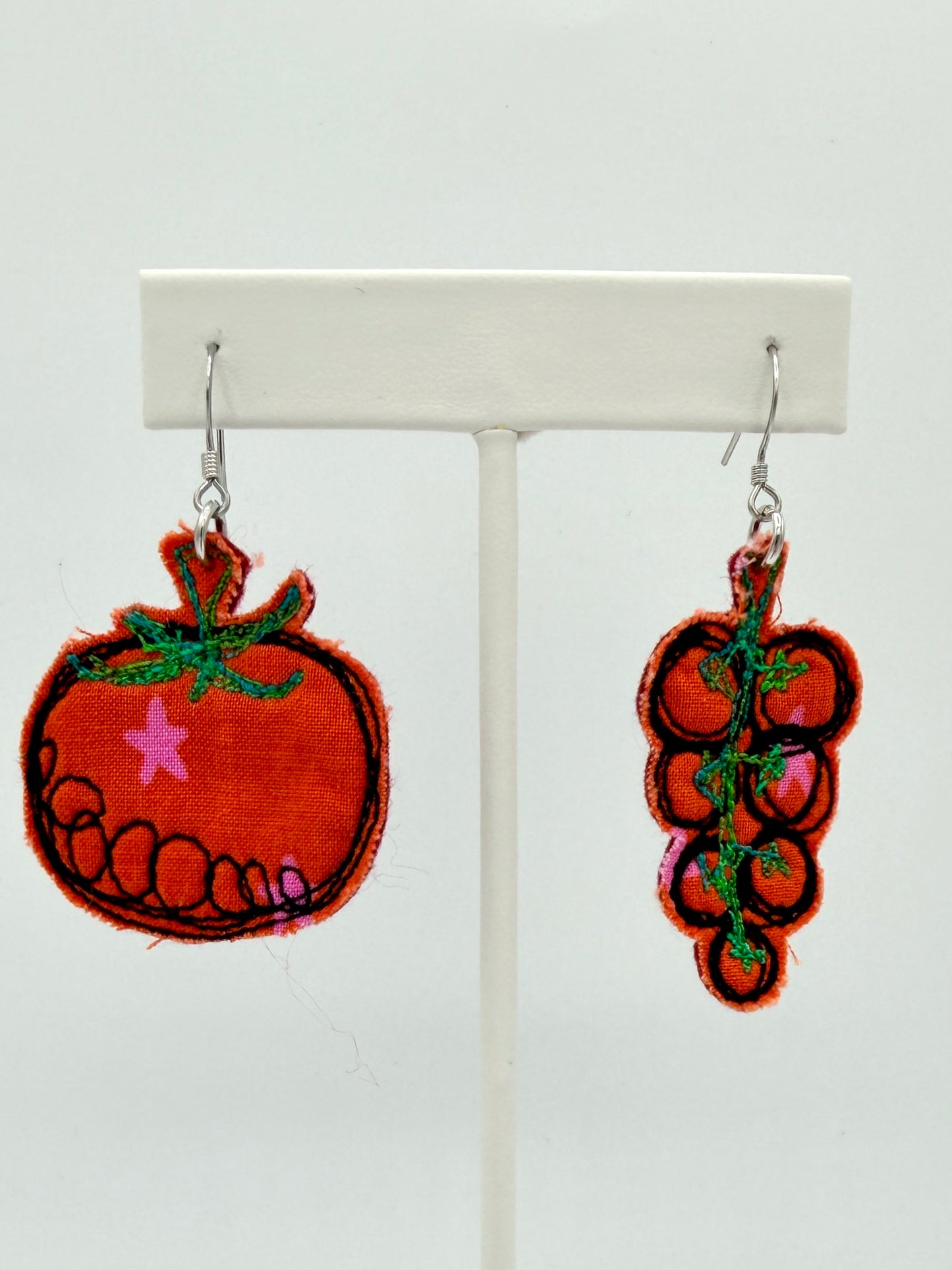 Tomato Fabric Earrings
