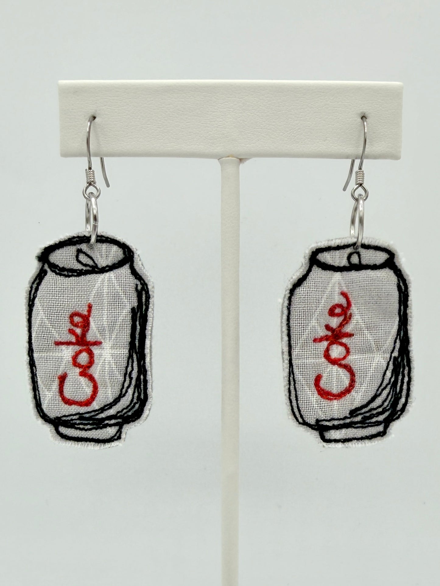 Diet Coke Fabric Earrings