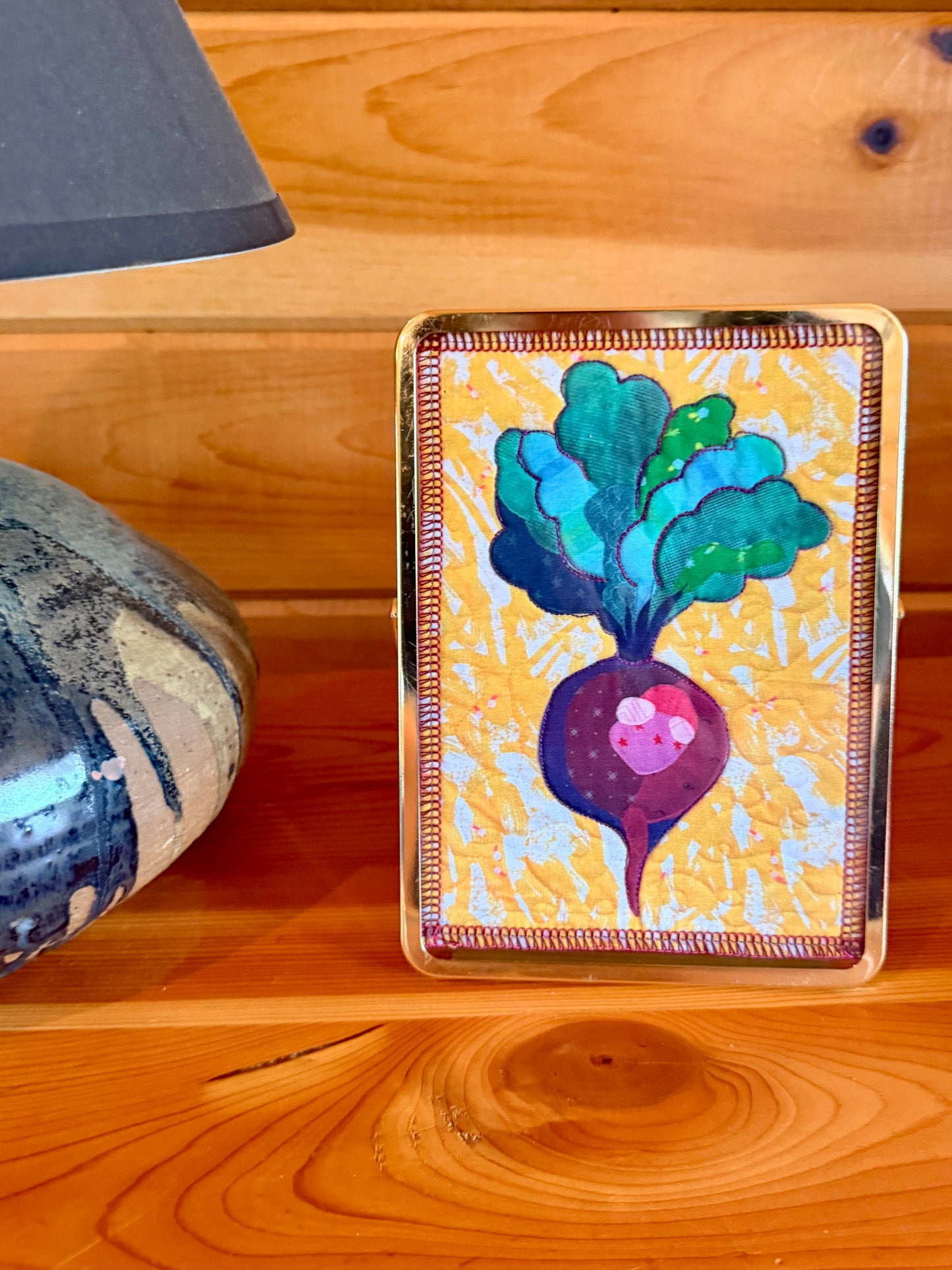 Beet - 5"x7" Fabric Art Print